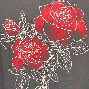 Junior’s Rose Graphic Sweatshirt | Rebellious One | Color: Turbulence